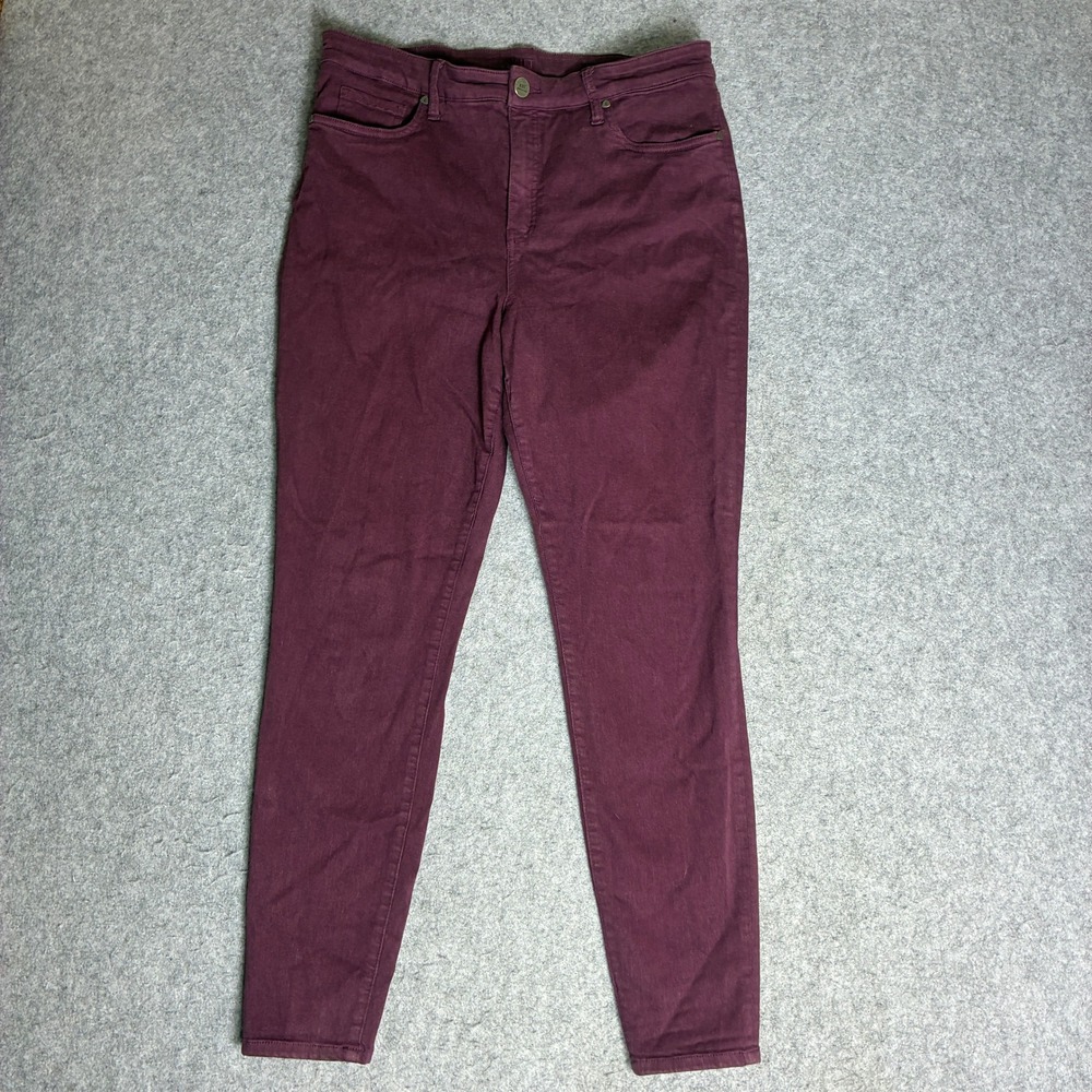 KUT from the Kloth 34x29 Fab Ab Ankle Skinny Women 14 Burgundy High Rise Pant